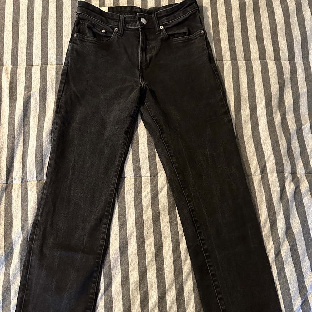 H&M Black Straight Leg Jeans